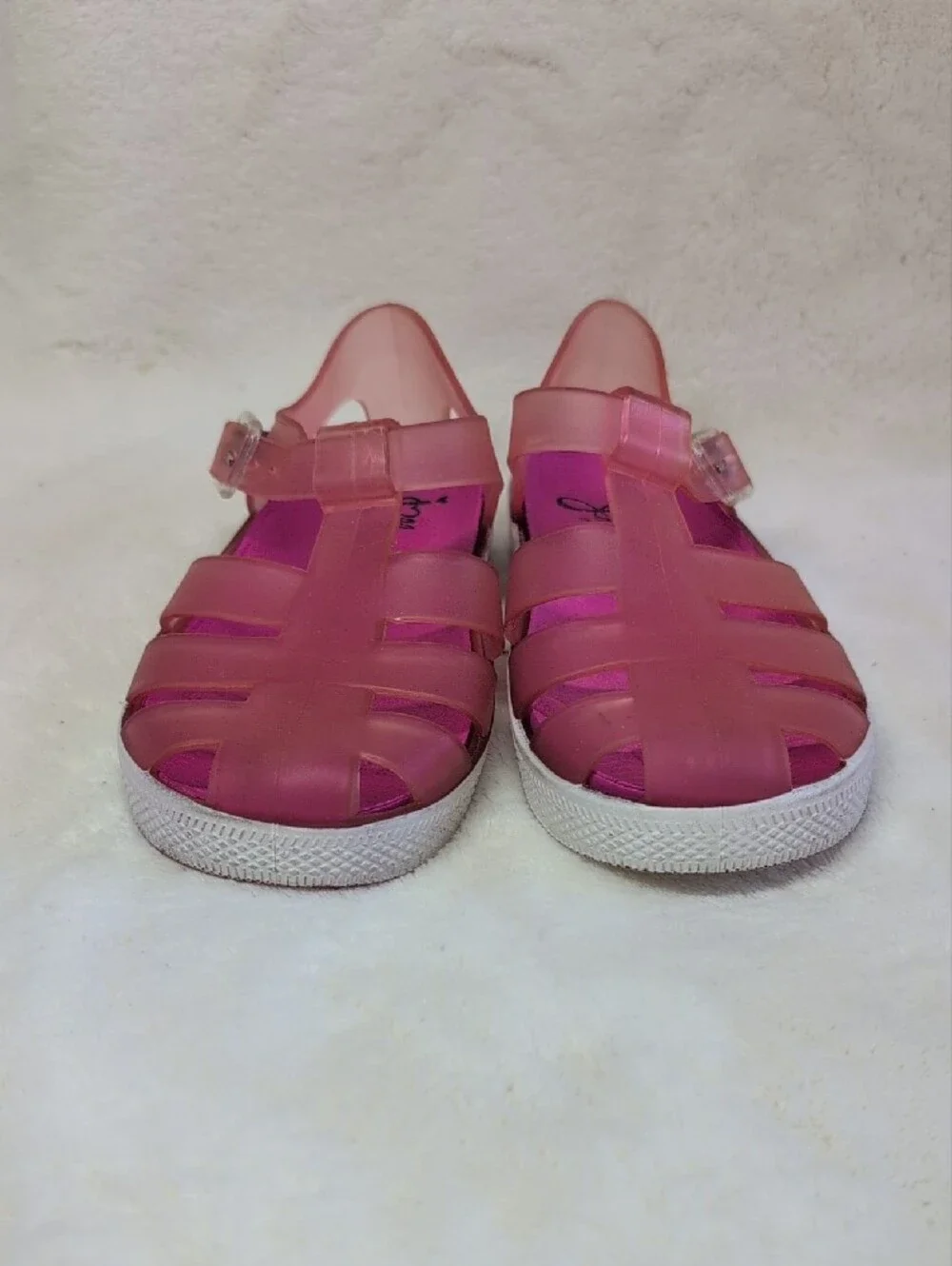 Jellypop Girls' Pink Jelly Strap Sandals